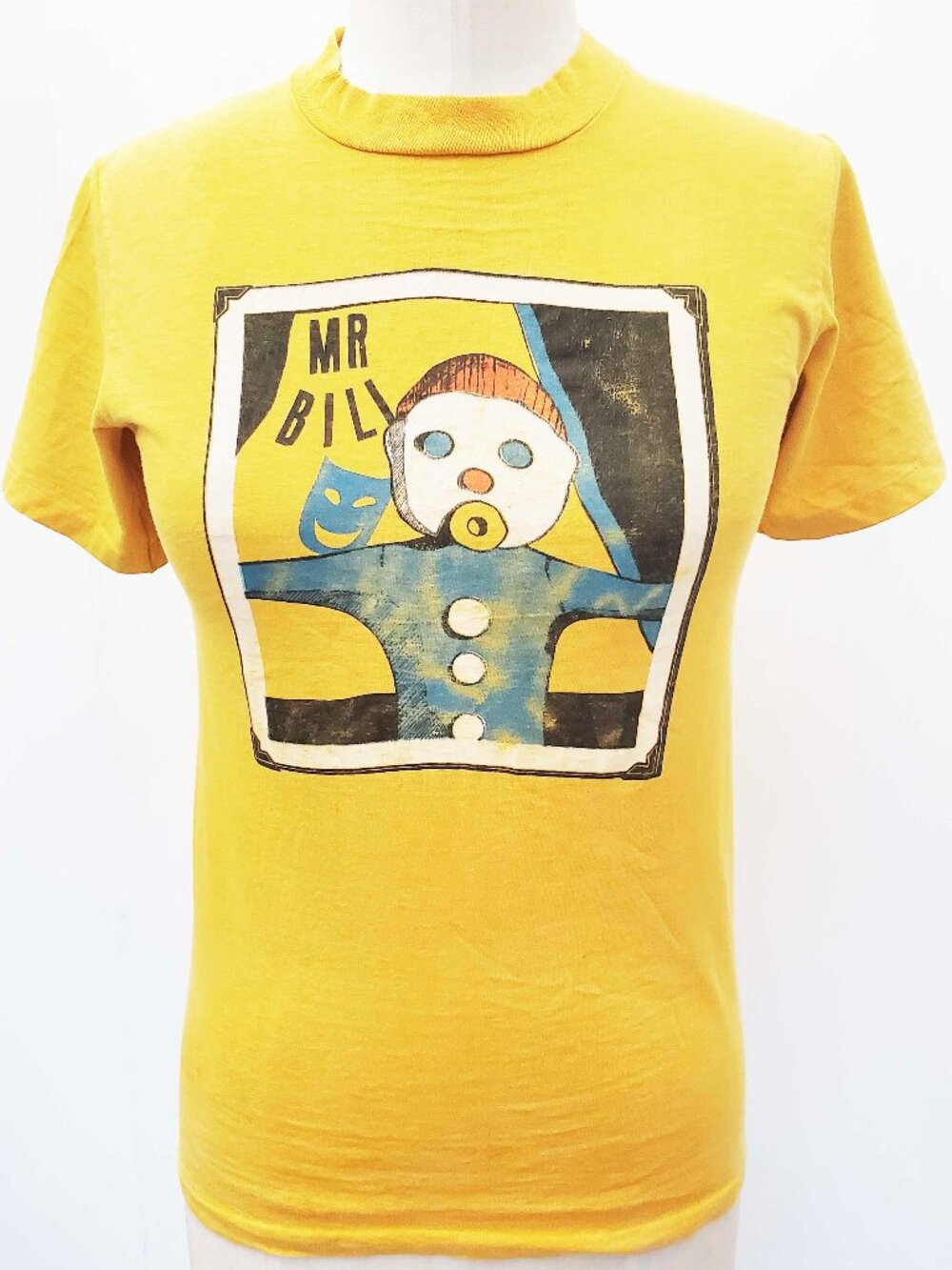 Mr Bill SNL Saturday Night Live Vintage 70s Unisex  Mustard Yellow T-Shirt Top